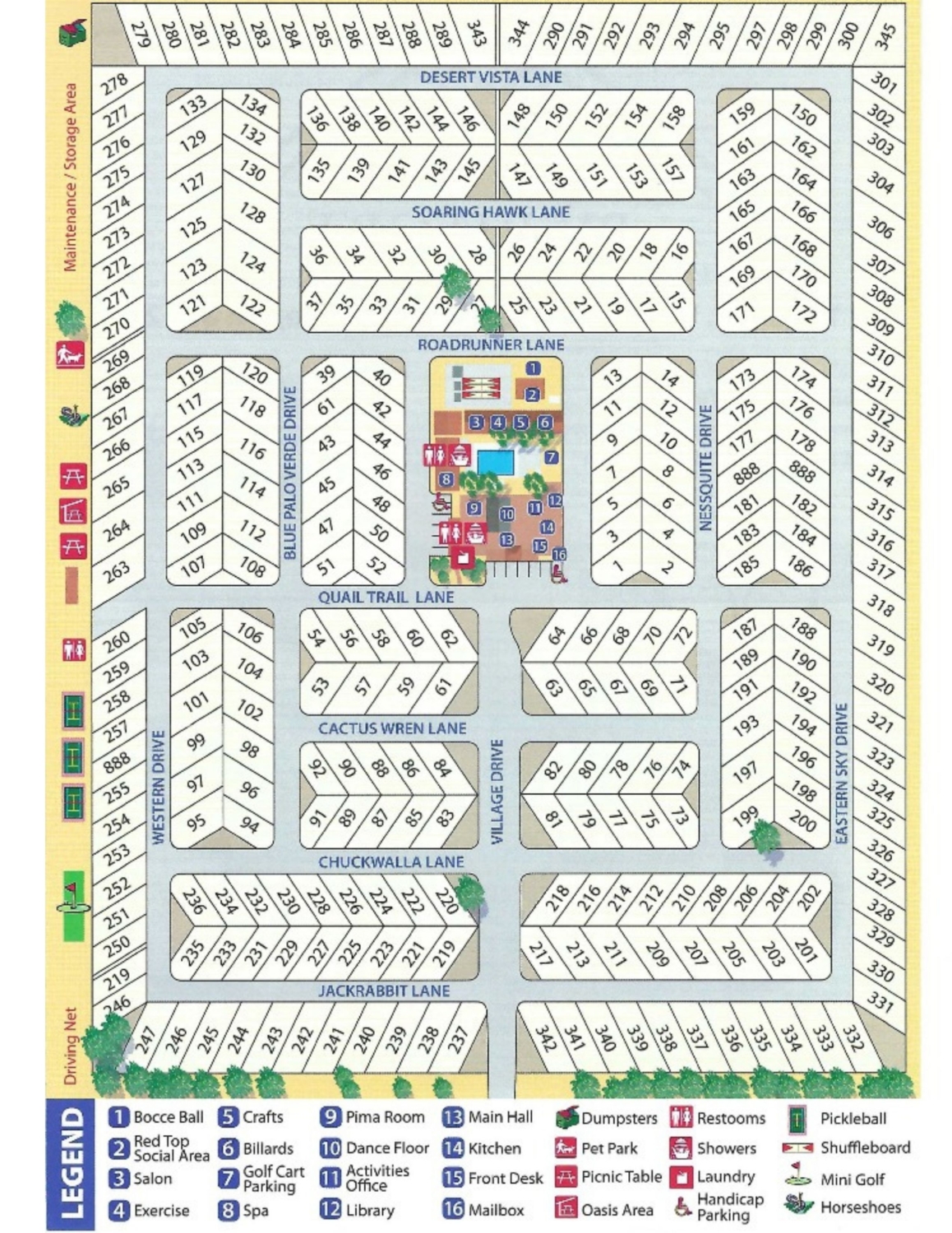 Resort Map Val Vista Rv Resort 3975